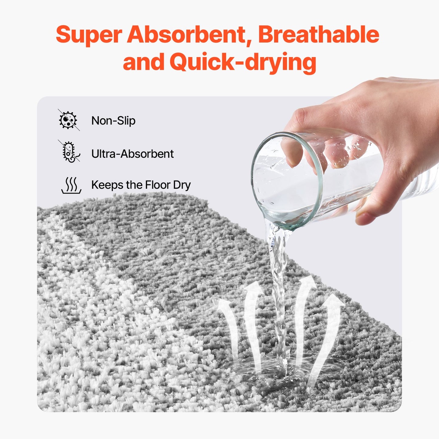 Soft Non-Slip Absorbent Bath Mat