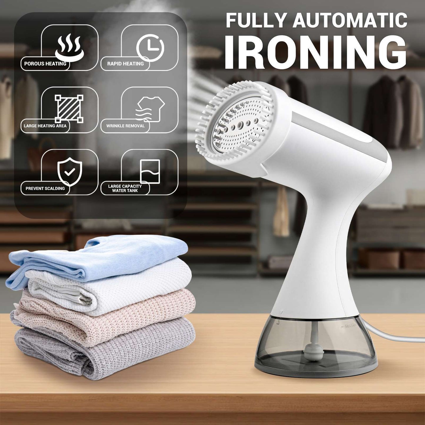 Compact Travel & Home Clothes Steamer