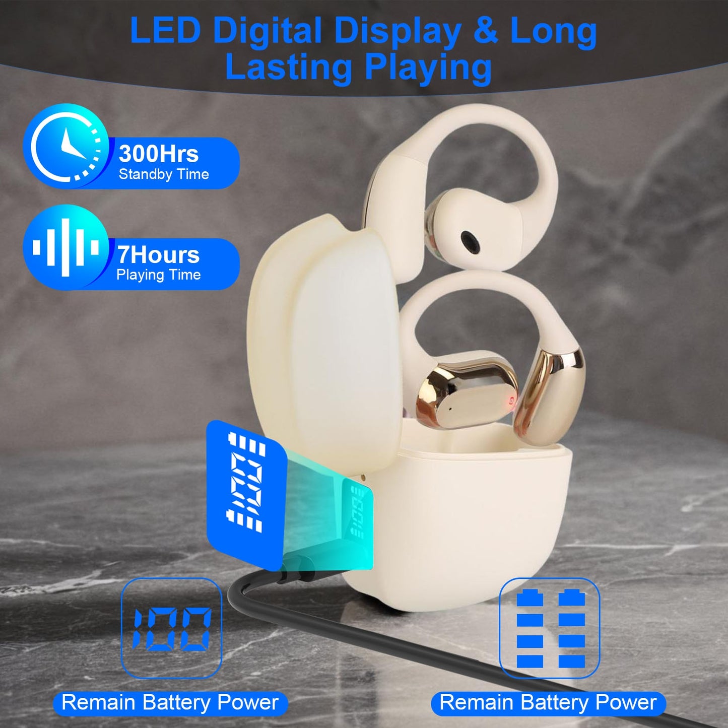 Wireless V5.4 Open Ear Sport Earbuds