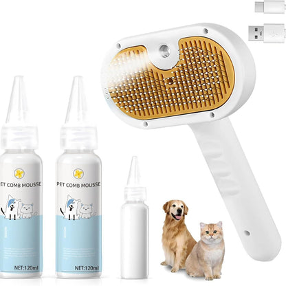 3-in-1 Universal Pet Steam Brush