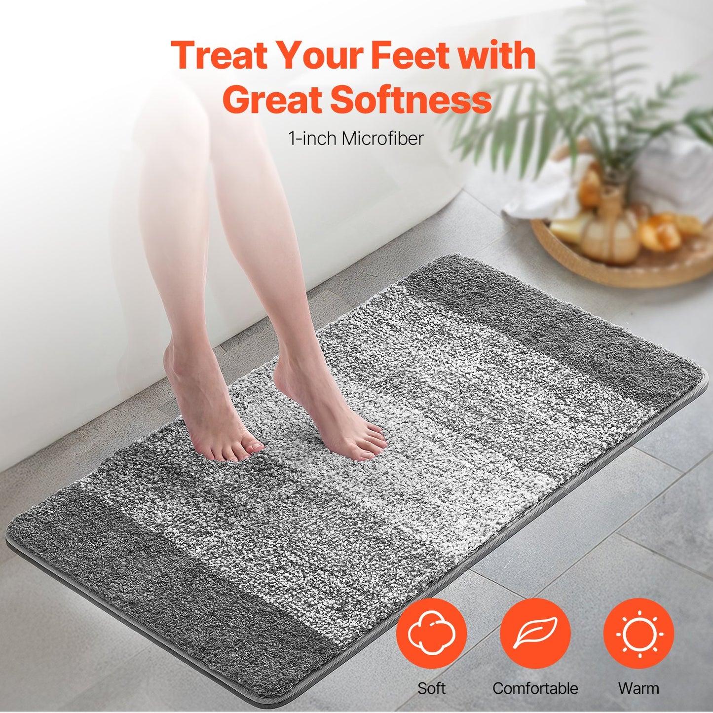 Soft Non-Slip Absorbent Bath Mat